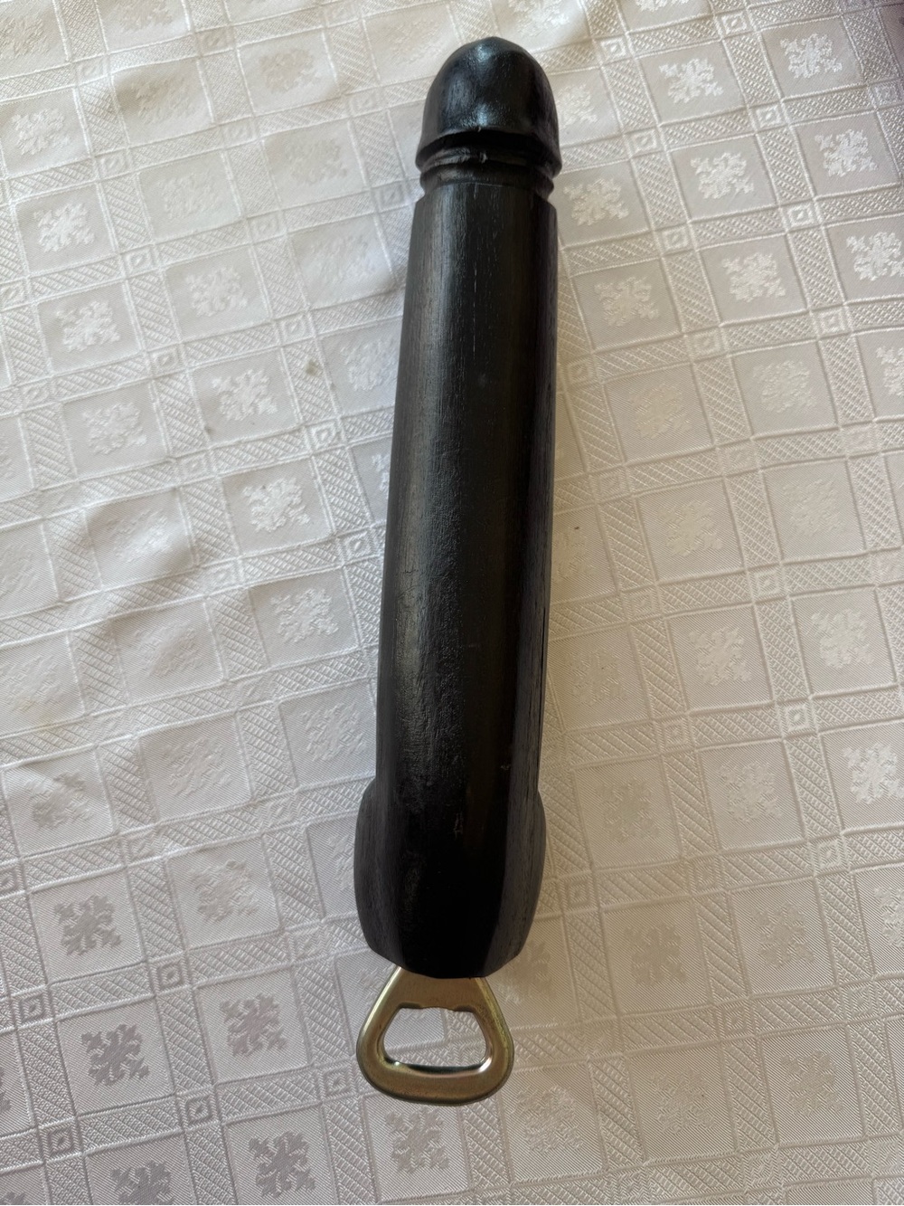Black Wooden Bottle Opener Handle